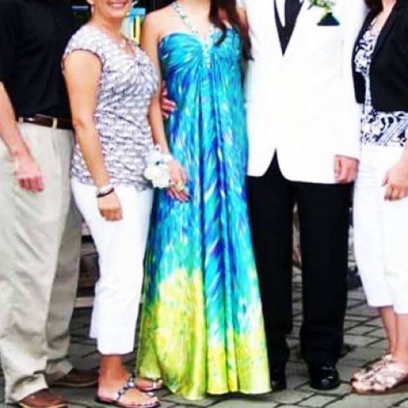 La Femme Colorful Long Party/Prom Dress - Picture 8 of 8